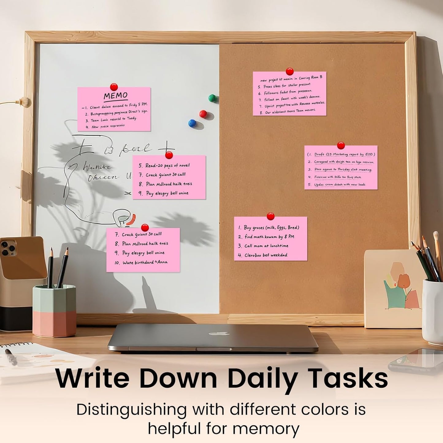 Index Cards 3x5 Inch, 300sheets, Flash Cards, Blank Pink Note Cards Paper For Studying, Schools Supplies, College, Office And Home Organization, Note Taking Supplies