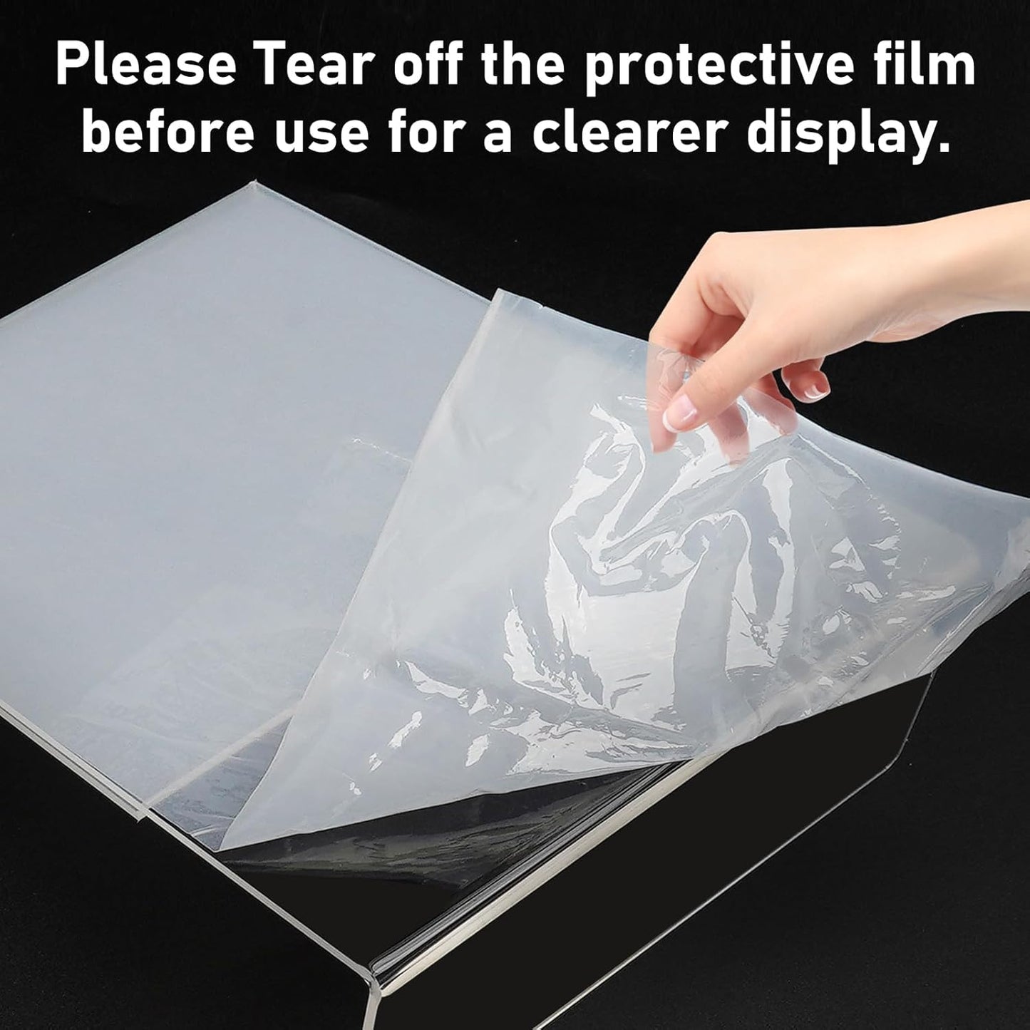 Acrylic Sign Holder 8.5x11 Inches, 10 Pack Clear Plastic Table Flyer Display Stand, L-Shape Vertical Menu Paper Holder Stand, Clear Picture Photo Flyer Display Stand for Restaurants, Store Fair,Office