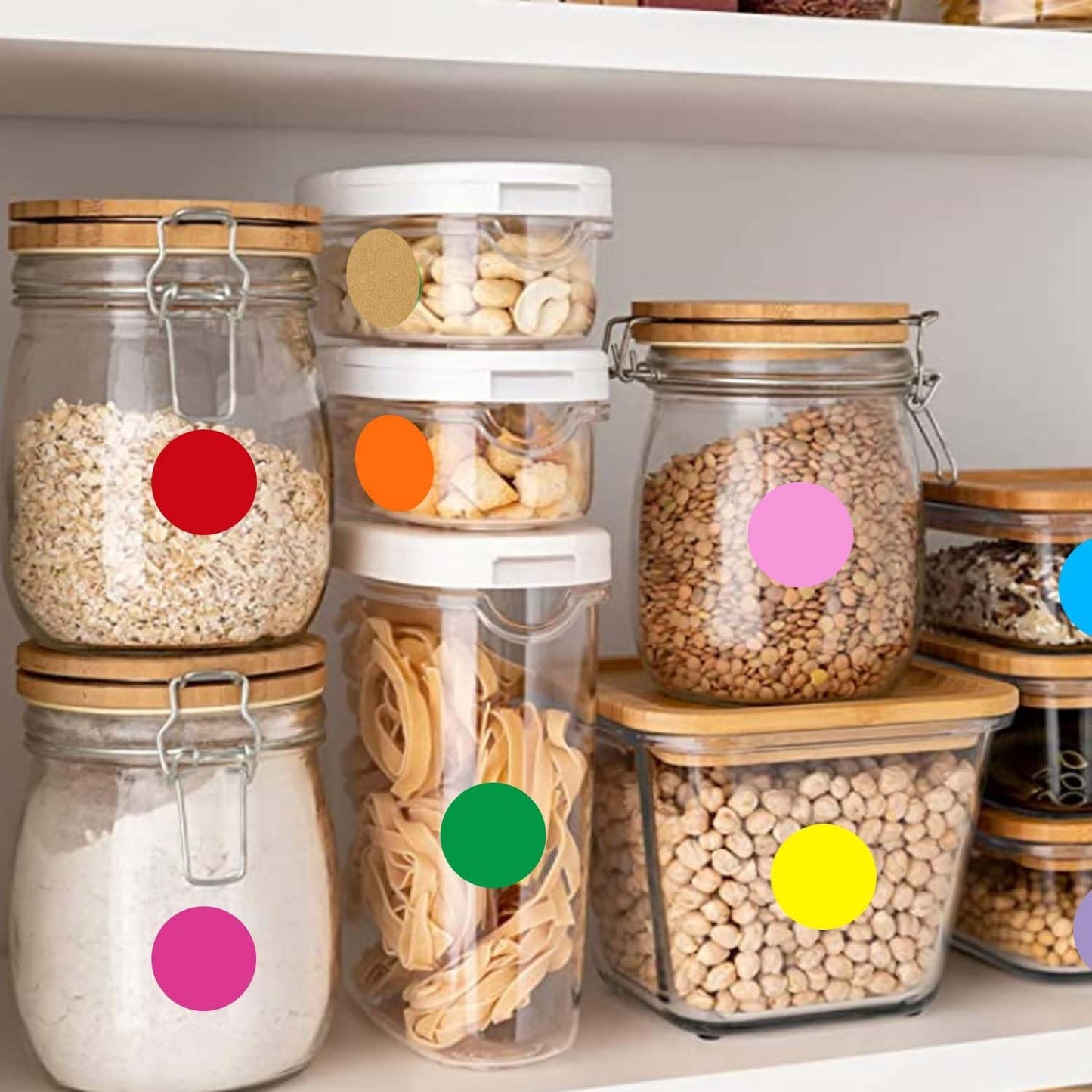 1 Inch Removable Color Code Dot Sticker Round Labels,Garage Sale Stickers Price Tags Label Blank Yard Sale Circle Dot Stickers Removable Writable Not Blurry (1050 Pack,Pink)