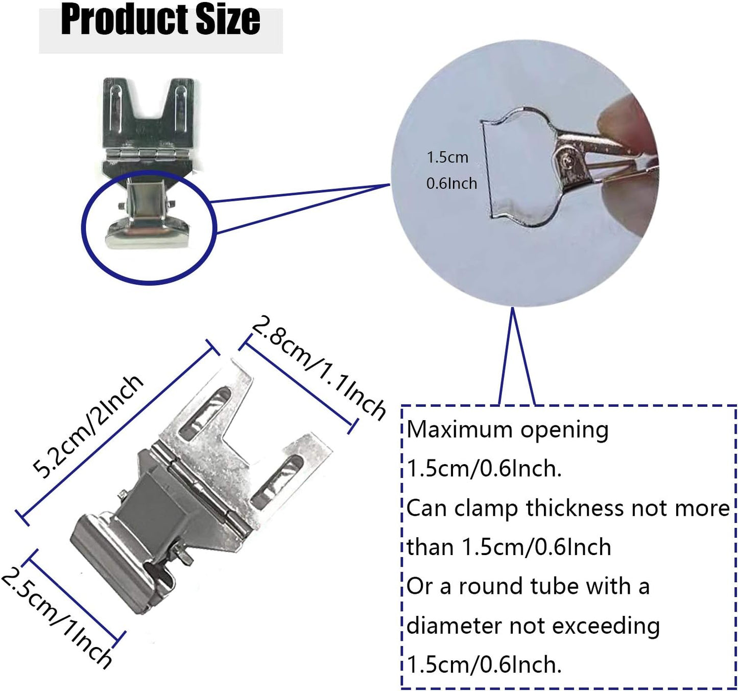 Metal POP Clip Sign Stand, Bread Store Price Tag Card Holder, Advertising Display Clip (Silver, 20Pack)