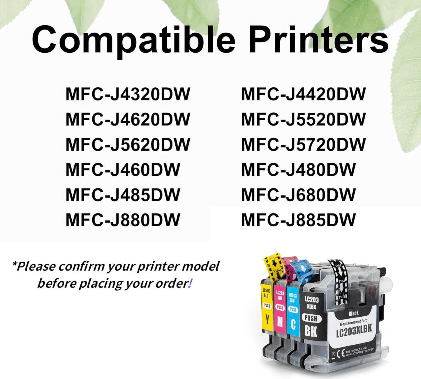 F FINDERS&CO LC203 Ink Cartridges for LC201 LC201XL LC203XL Ink to Work with MFC-J460DW MFC-J480DW MFC-J485DW MFC-J680DW MFC-J885DW Printer (4BK 2C 2M 2Y, 10 Pack)