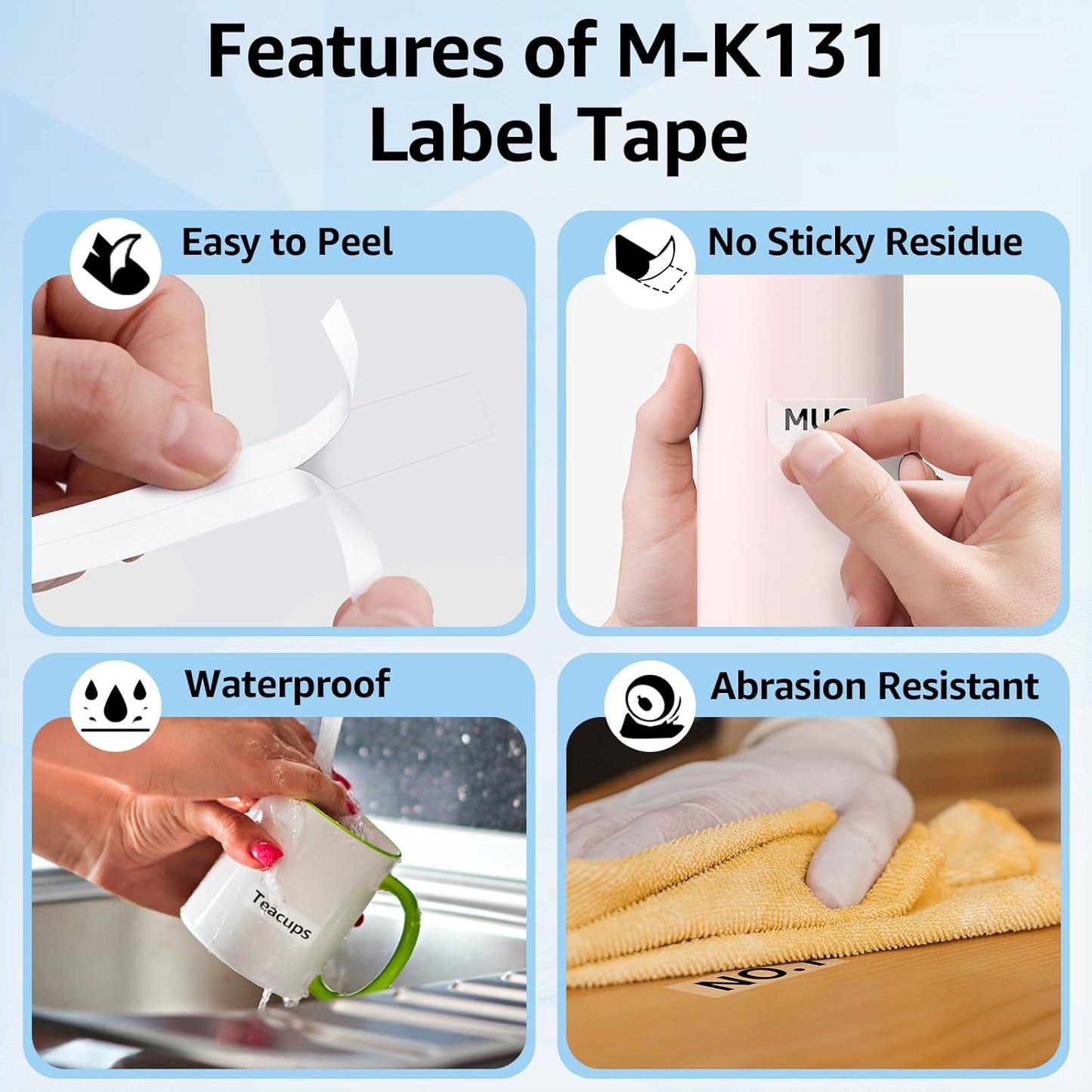 Compatible for Brother P-Touch M Tape M-K131 MK131 M131 MK-131 Black on Clear Label Tape 0.47" (12mm) x 26.2ft for PT-90 PT-M95 PT-70 PT-70BM PT-85 PT-80 PT-45 PT-65 Label Makers, 3 Pack