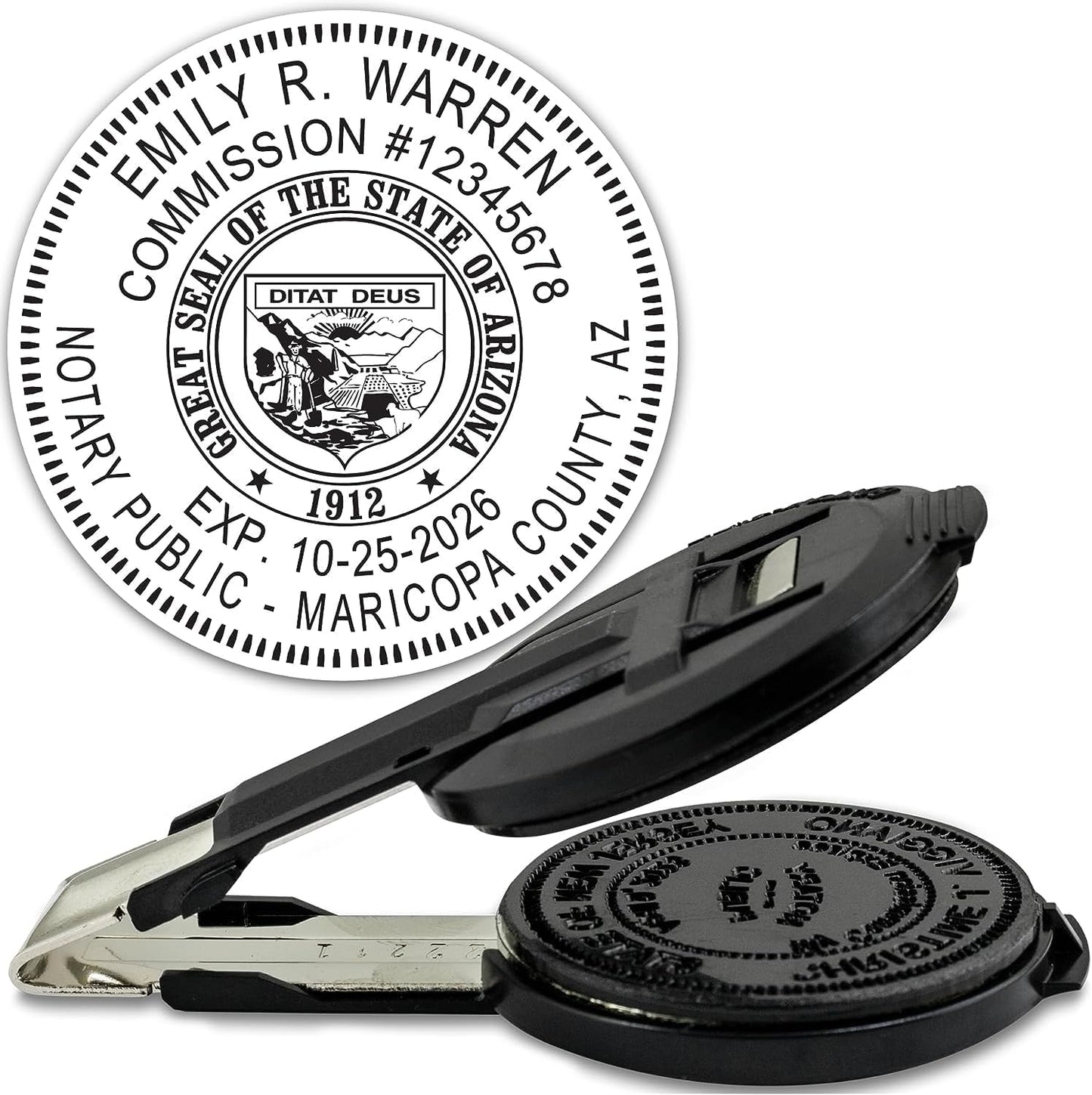 MaxMark Insert Only for Notary Seal Round Embosser for Arizona State