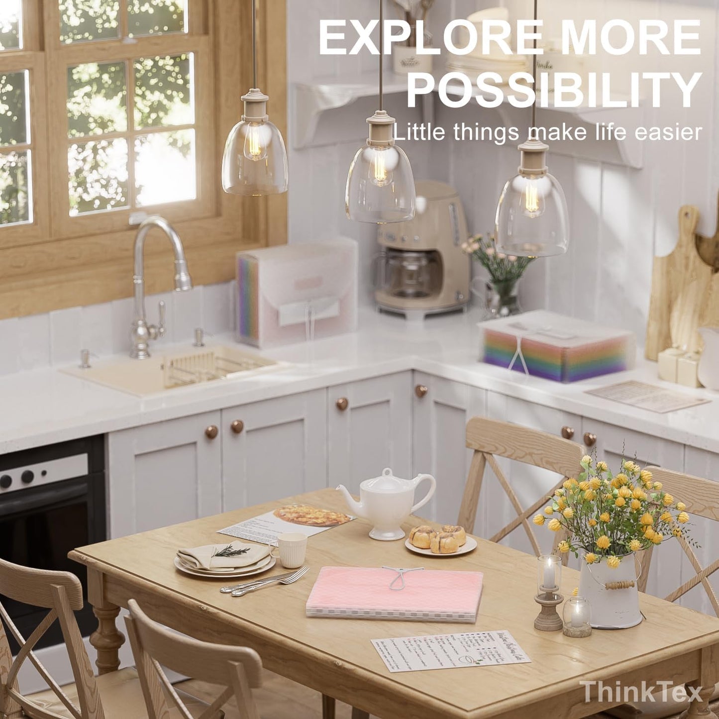 ThinkTex Accordion File Organizer, 12 - Pocket Expanding File Folders for Paper Receipts, Bills&Taxes Organizer, Letter/A4 Size Document Holder for School, Office, Home with Colorful tabs- Pink