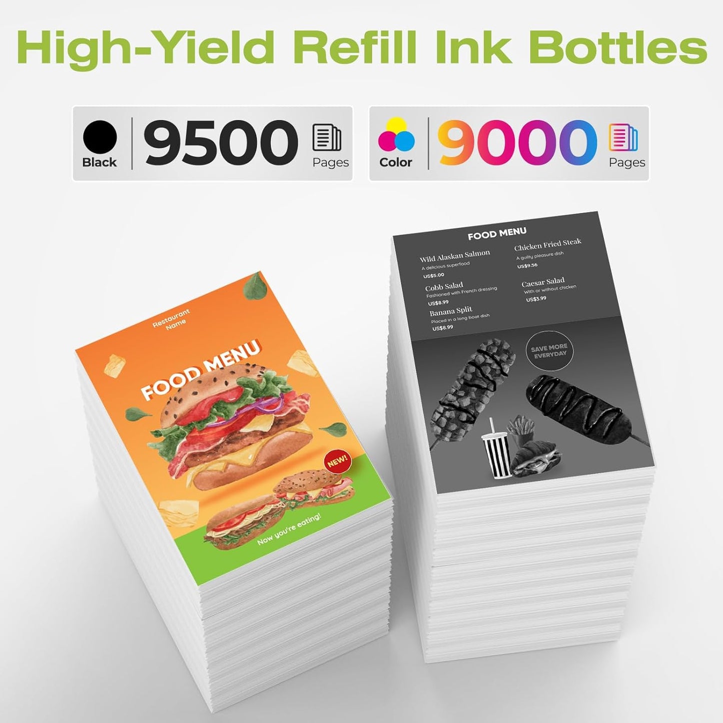 31 32XL Ink Bottle Set, Smart Tank 651 7602 5101 6001 Ink Refill Compatible with HP 31 Ink 32XL Black Ink Bottle Set for Smart Tank 5101 7602 7301 5000 651 5103 6001 7001 7302 5102 7002 7006 (8 Pack)