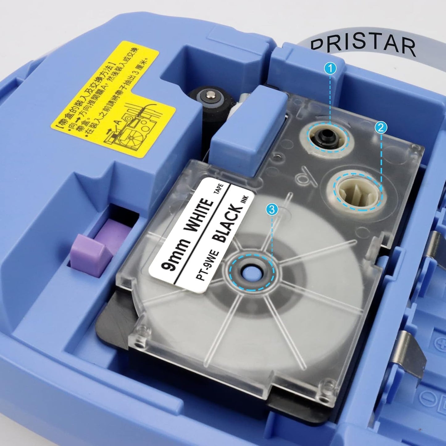 Pristar 6-Pack Compatible Label Tape Replacement for Casio Label Tape 9mm 0.35” XR-9WE XR-9X XR-9RD XR-9BU XR-9YW XR-9GN Work for KL-60 KL-100 KL-120 KL-750 KL-780 KL-7000 KL-8100 Label Maker