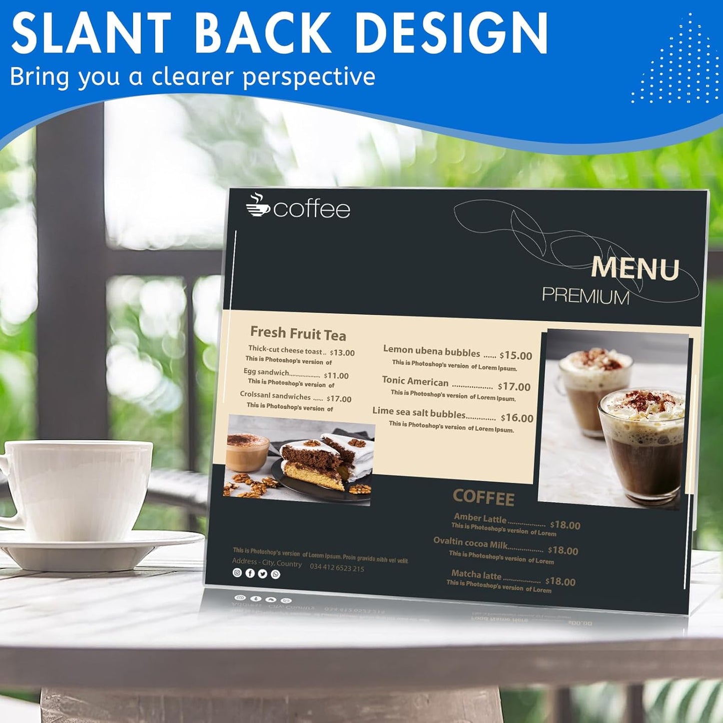 Aheroi 12Pcs Acrylic Sign Holder 8.5 x 11, Horizontal Clear Sign Holders 8.5 x 11, L-Shape Acrylic Paper Holder, Plastic Sign Holder Paper Holder Display Stand for Menu Document Picture Frames