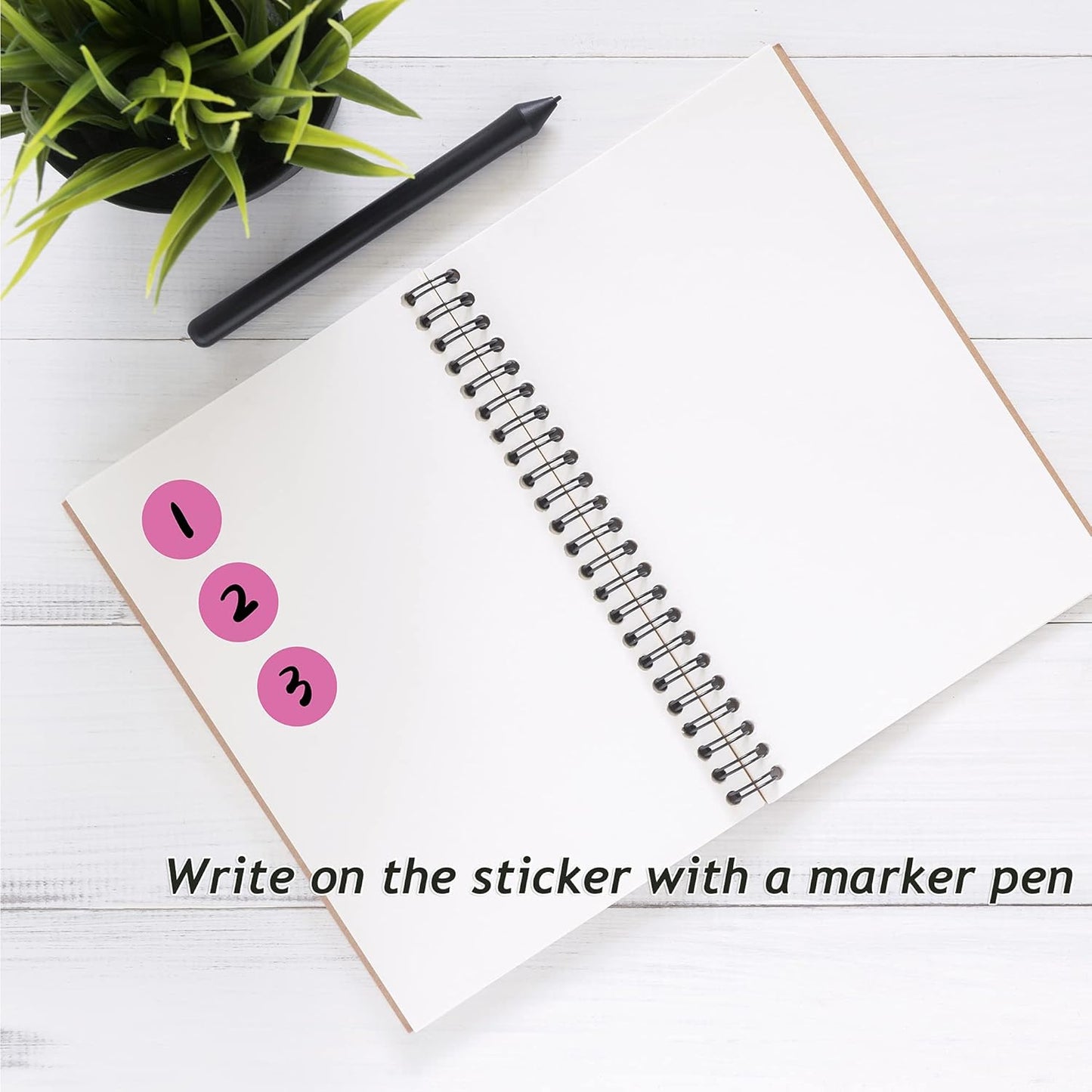 Color Code Circle Stickers 2000Pcs Dot Stickers, 1 Inch Round Write Coding Labels Can Writing for Family, Office, Student Classroom.