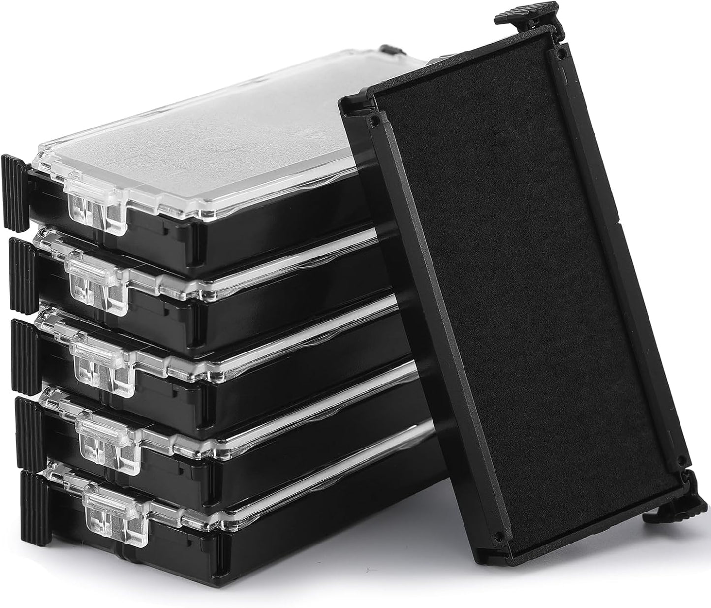 Yaomiao 6 Pieces Replacement Ink Cartridge Compatible with Trodat 6/4913 Printy 4913 Black Refill Ink Pad for Self Inking Stamps