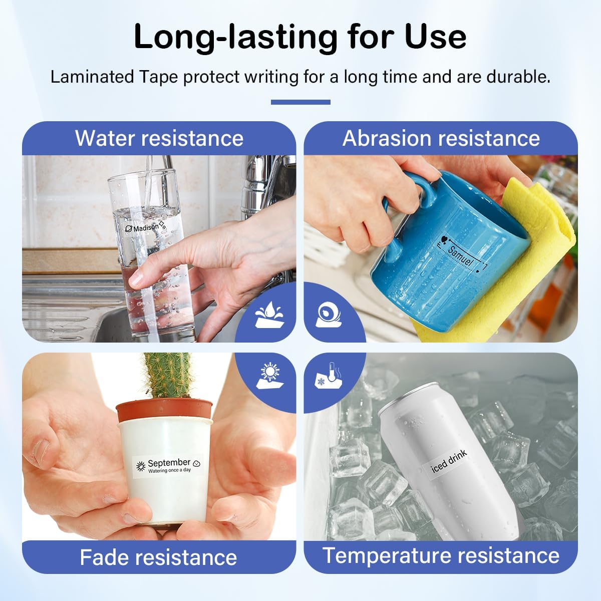 Labelife Label Maker Tape 18mm Clear TZe-141 Compatible with Brother P Touch TZe TZ Tape 18mm 0.7 Laminated Clear TZe141 TZ-141 3/4 Inch Label for Ptouch PTD600 PTD400AD PT1880, 5-Pack