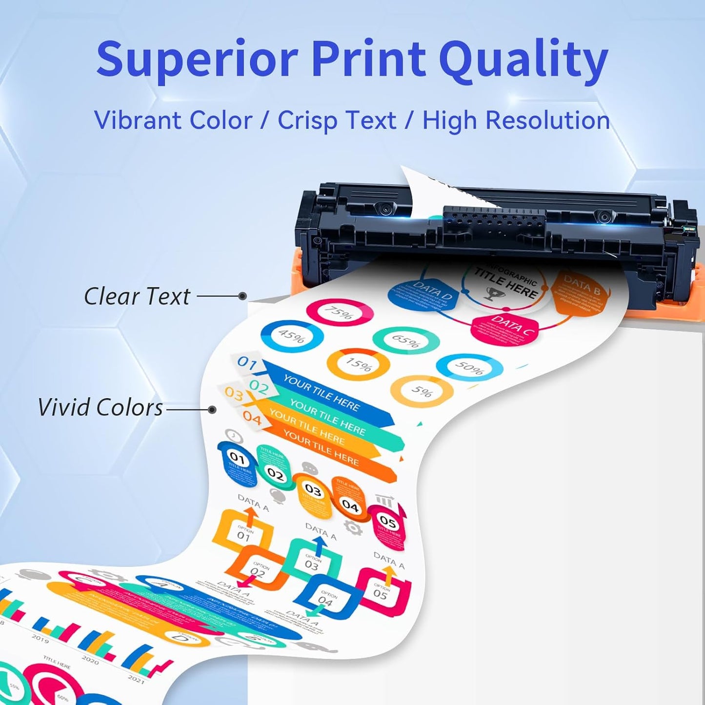 414X Toner Cartridges 4 Pack High Yield (with Chip) Compatible Replacement for HP 414X 414A for Color Laserjet Pro MFP M479fdw M479fdn M479dw Pro M454dw M454dn M479 M454 Printer Ink W2020X W2020A