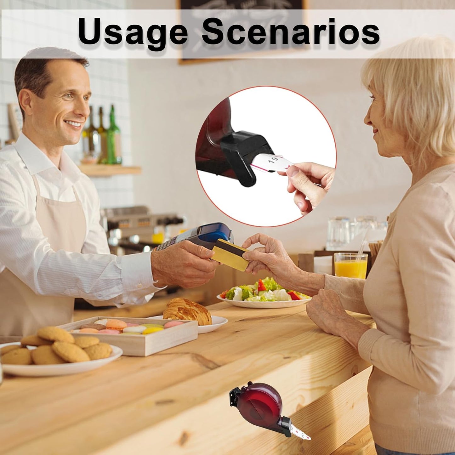 Number Ticket Dispenser Take a Number System with 1 Roll 3 Digit Queue Tickets 2 Groups Number from 000-999 (3 Digit, Purple)