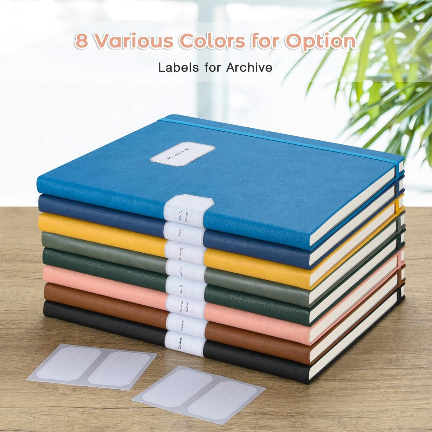 Lined Journal Notebook, 8.5" x 11" Hardcover Leather Notebook for Work, Wide Ruled Notebook Journal for Women Men, 192 Thick Paper, Lay Flat, 2 Pockets, A4 Large Journals for Writing, Pink Notebook