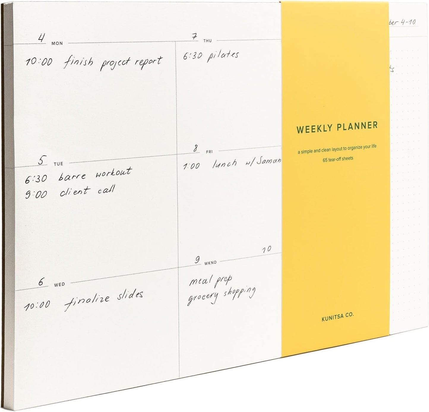 Daily and Weekly To-Do List Notepad – Desk Pad for Work and Study, Minimal, 11.7x8.3 Inches
