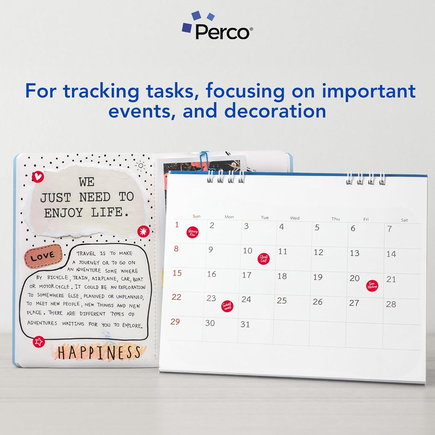 Perco Red 1/2-Inch Round Circle Dot Sticker Labels with Easy Peel Perforation - 3,000 Labels per Roll - Strong Adhesion, Vibrant Colors for Organizing, Crafting & More - Made in USA