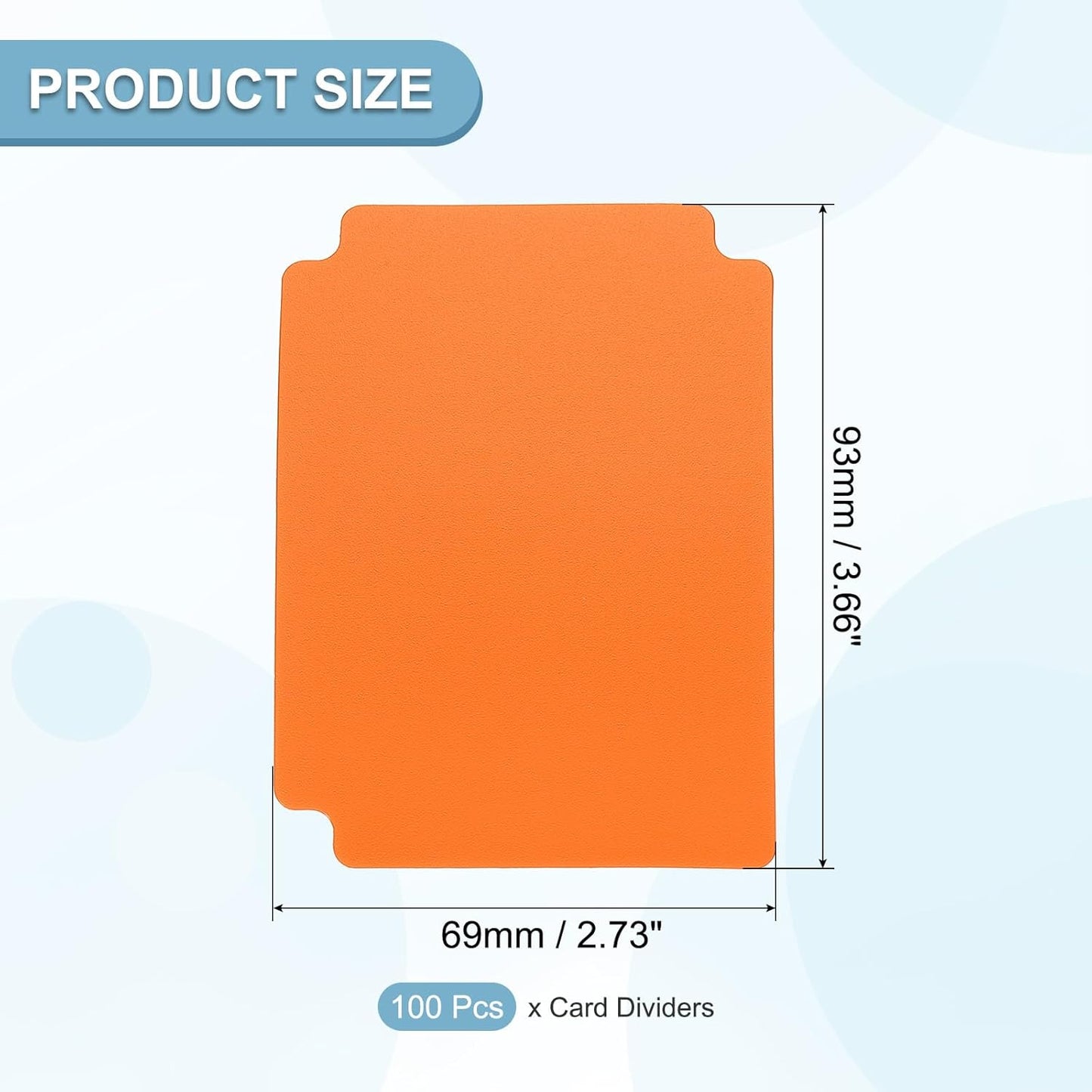 PATIKIL Trading Card Dividers, 100 Pcs Index Card Football Card Sorter Storage Boxes Organizer Tray Accessories for Sports Game Baseball Card, Orange