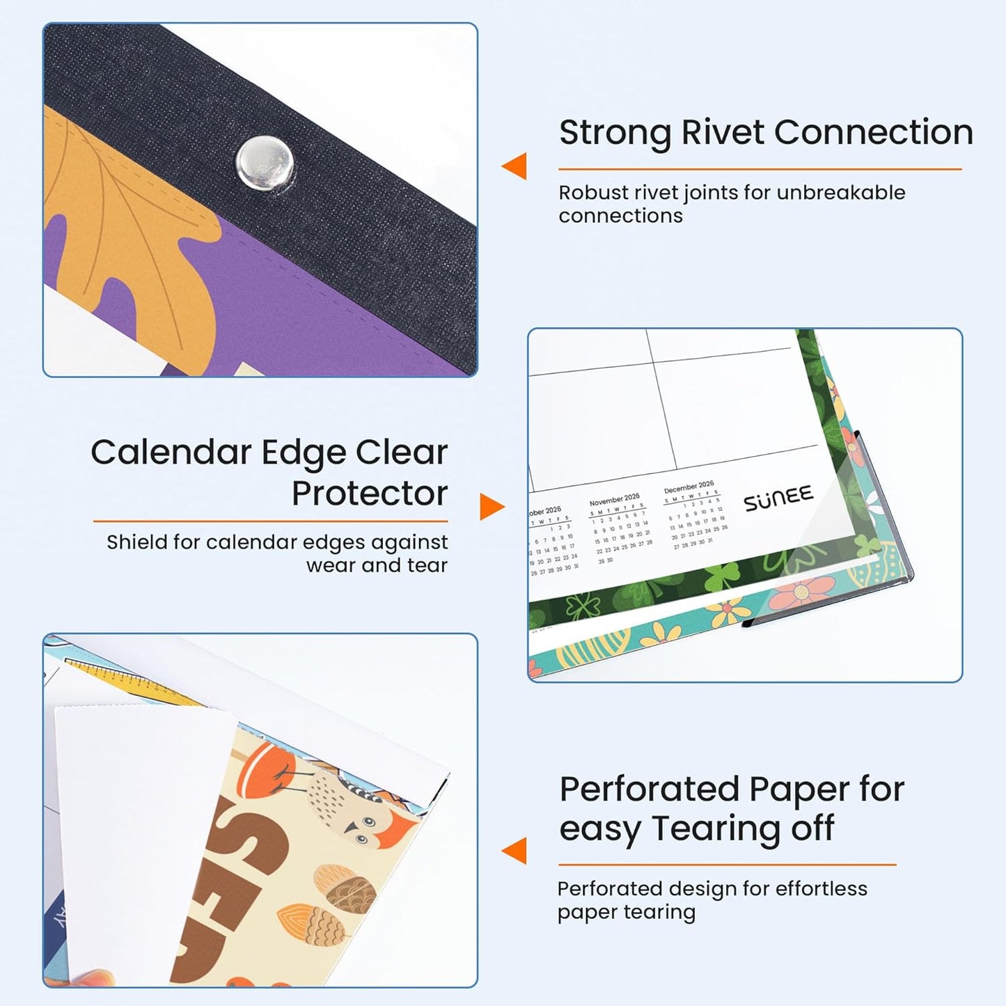 SUNEE Desk Calendar 2025-2026 Large 22x17 from October 2025 to March 2027, Extra Large Desktop Monthly Calendar Pad 18 Months For Teacher or Family, Desk Top, Seasonal