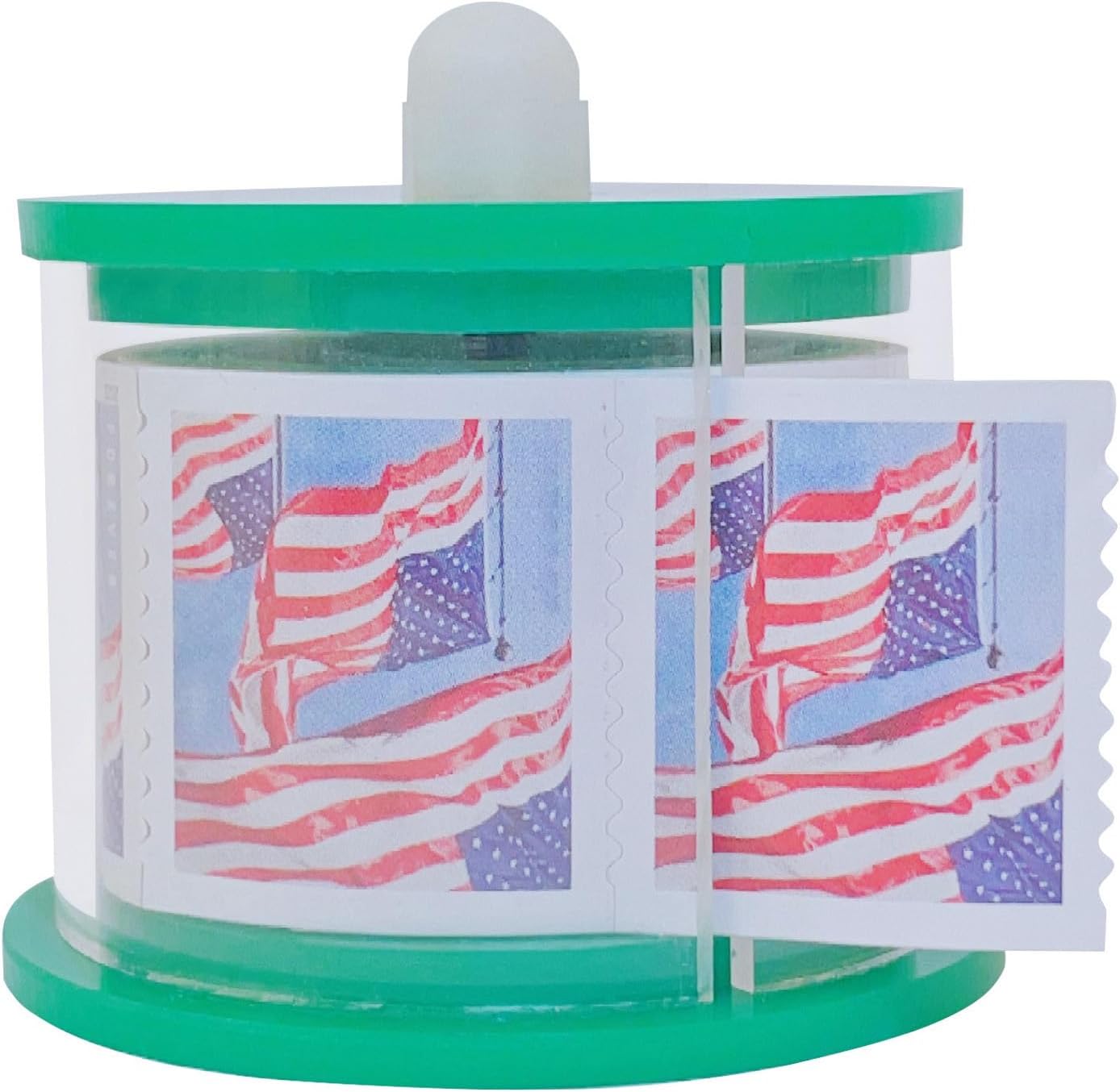 Postage Stamp Dispenser Stamp Roll Dispenser Stamp Holder -Green