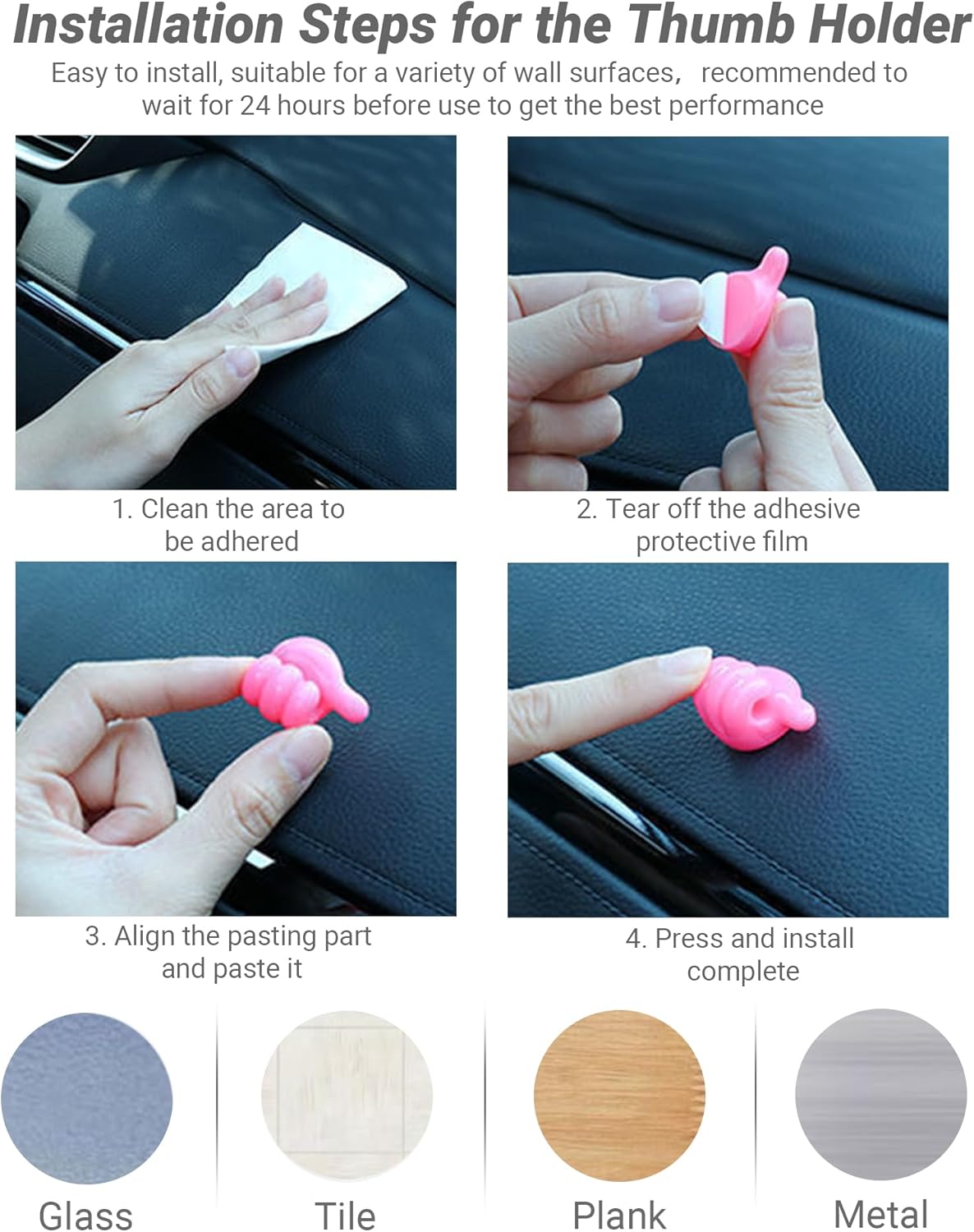27 Pack Creative Silicone Thumb Wall Hook - Multifunction Adhesive Cable Clip - Self Adhesive Hooks for Cable Organization - Self Adhesive Thumb Cable Organizer Clips Key Hanger, 9 Colors