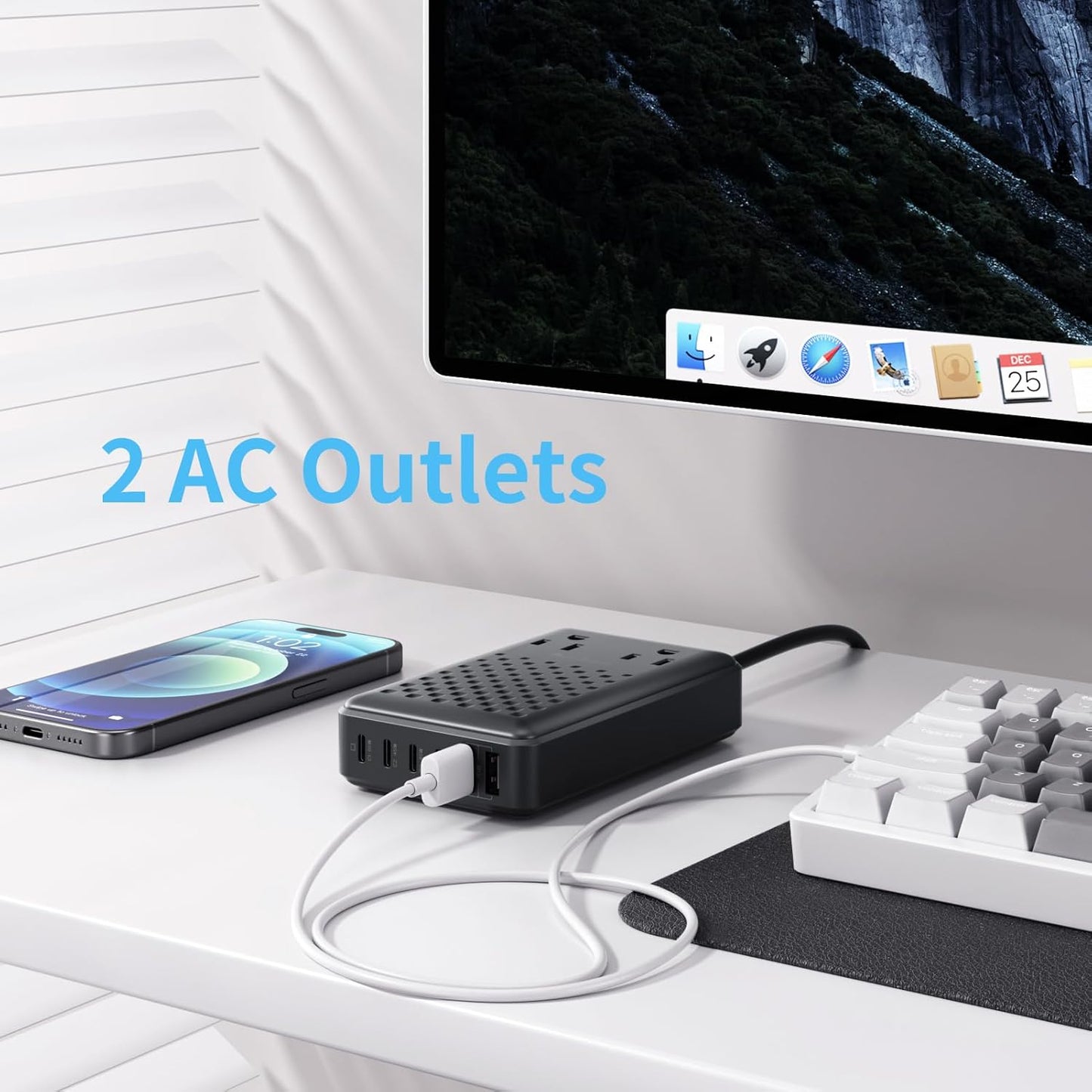 Charging Station 140W USB C Charger Block, Upgraded GaN III 8-in-1 Fast Charging Station Hub，PD 65W Laptop Charger Adapter Compatible with Compatible with MacBook Air/Pro,iPhone16/15,Galaxy S24 etc