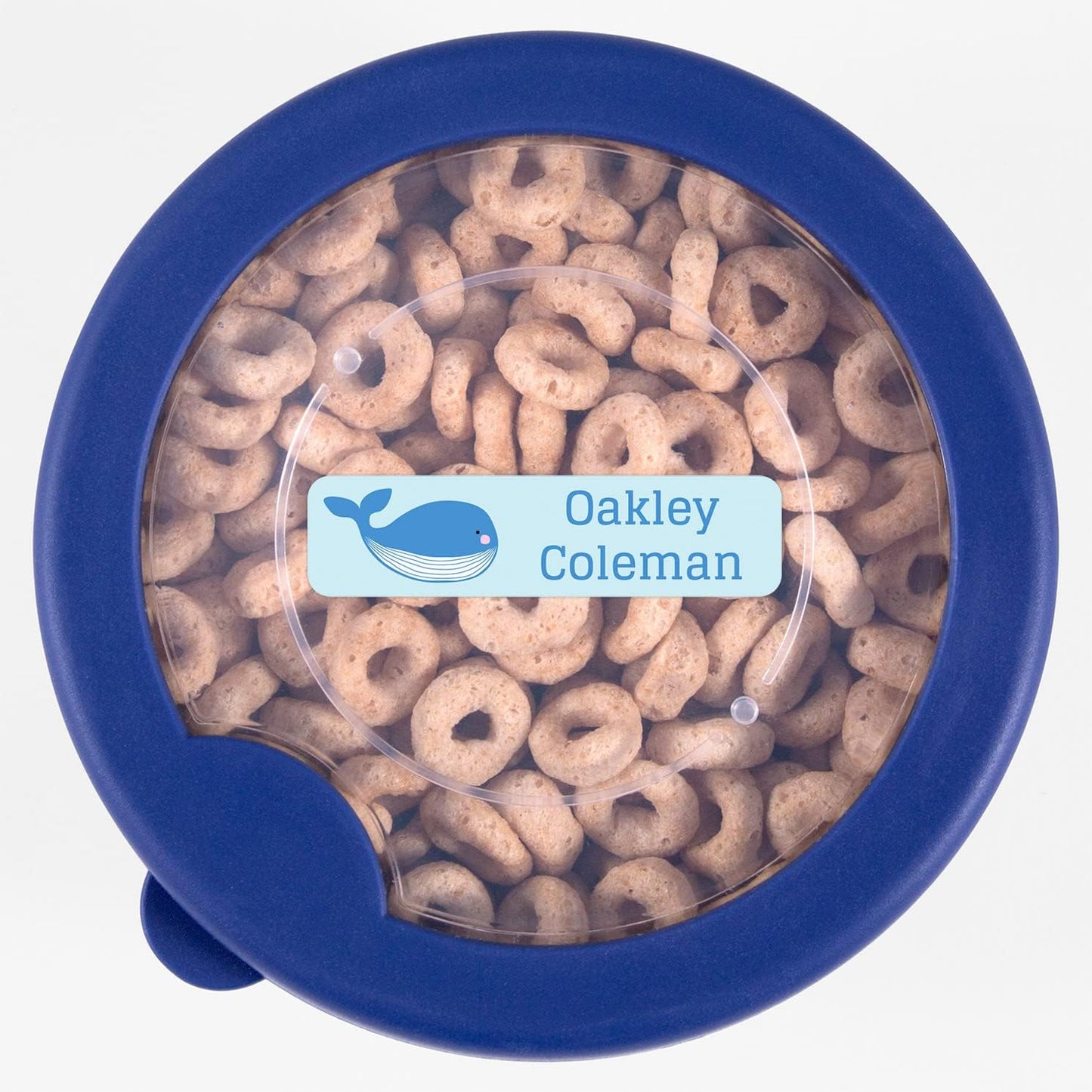 Name Bubbles - Custom Small Rectangle Name Labels for Kids (64 Labels) - Personalized Waterproof Name Stickers for Daycare, Lunch Boxes, Water Bottles, Shoes, School Supplies, & Camp (Whale)