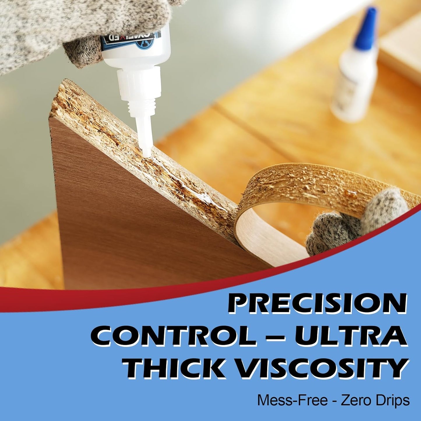 Professional Grade Cyanoacrylate Super Glue, Ultra Thick Viscosity CA Glue for Woodworking, 4 oz. Value Pack - Instant Adhesive for Woodworking, Gap Filling, Heavy Duty Wood Bonding