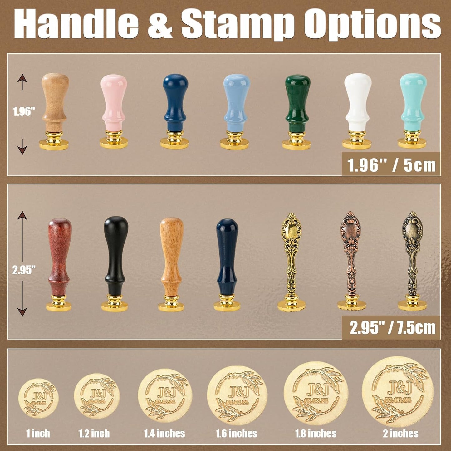 Custom Wax Seal Stamp, Personalized Sealing Wax Stamp with Your Logo Design, Wax Stamp for Wedding Invitations Envelopes Gift Card Gift Wrap Decoration, Handcraft Lovers Gifts