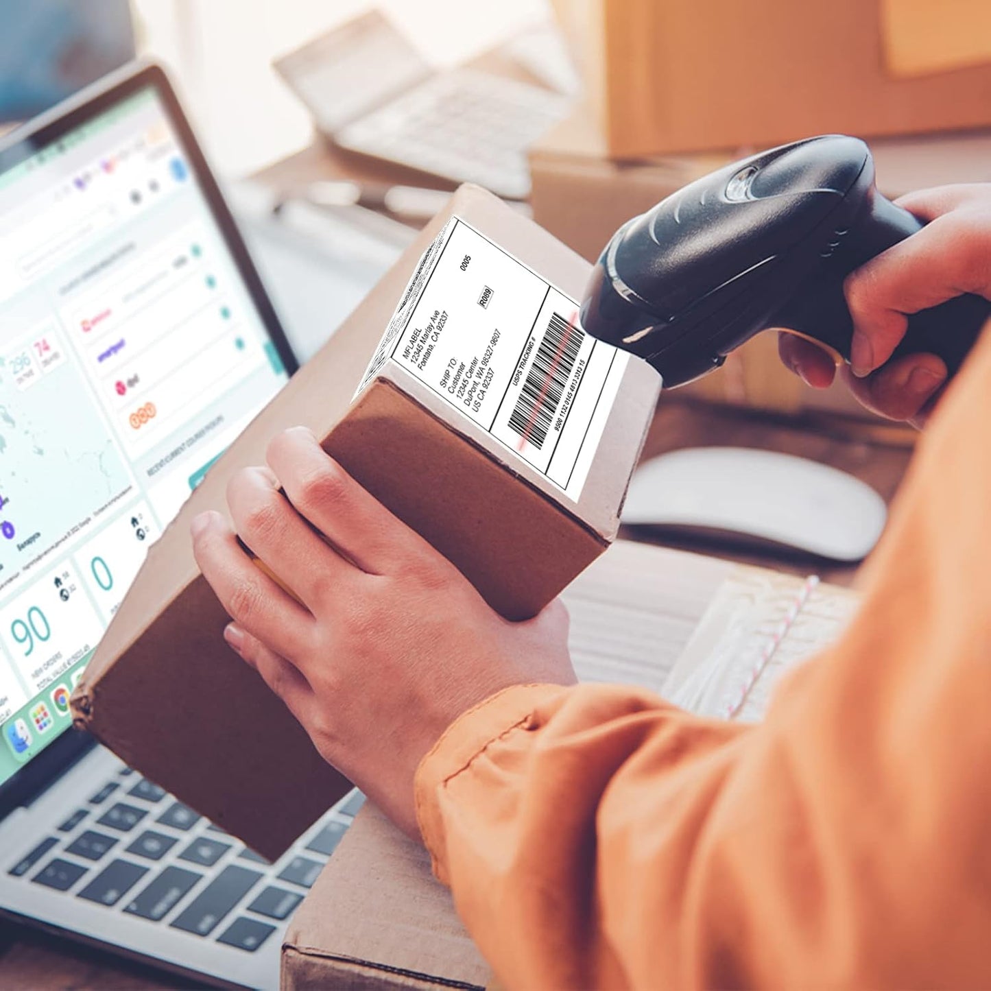 MFLABEL Half Sheet Label Laser/Ink Jet USPS UPS FedEx Shipping Label 8.5 x 11 Inches Packaging Labels, Address Labels for Laser & Inkjet Printers, 3000 Count(1500 Sheets)