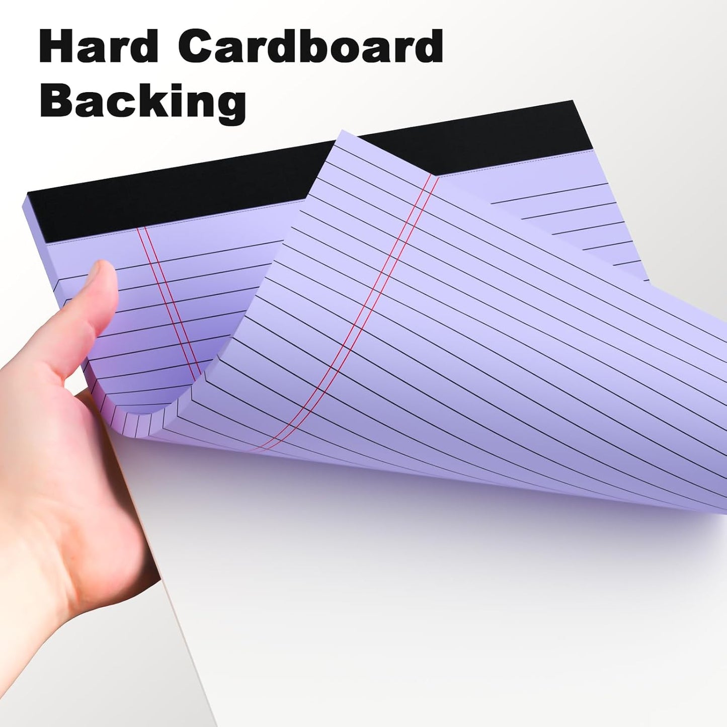 Colored Legal Pads 8.5 x 11 Note Pads 8.5 x 11 inch, Wide Ruled Clear Print Writing Pads 30 Sheets/Pad, 80gsm Colored Paper, Perforated Notepad with Sturdy Back (3 Pads)