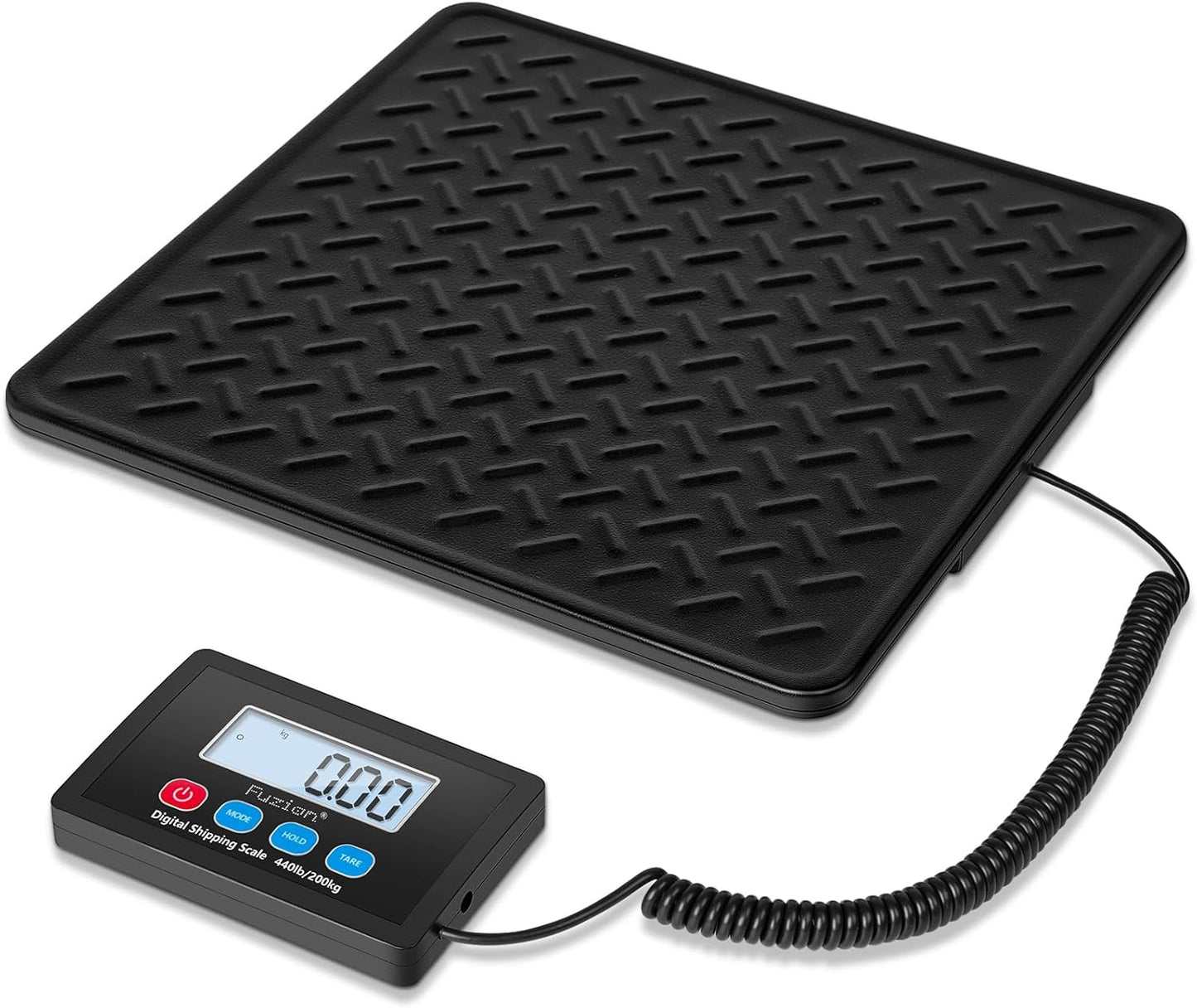 Fuzion Shipping Scale, 440LB x 10g High Accuracy Digital Postal Scale, Durable Alloy Steel Platform, Heavy Duty Scale for Packages, Postage, Luggage, Battery and AC Adapter Powered