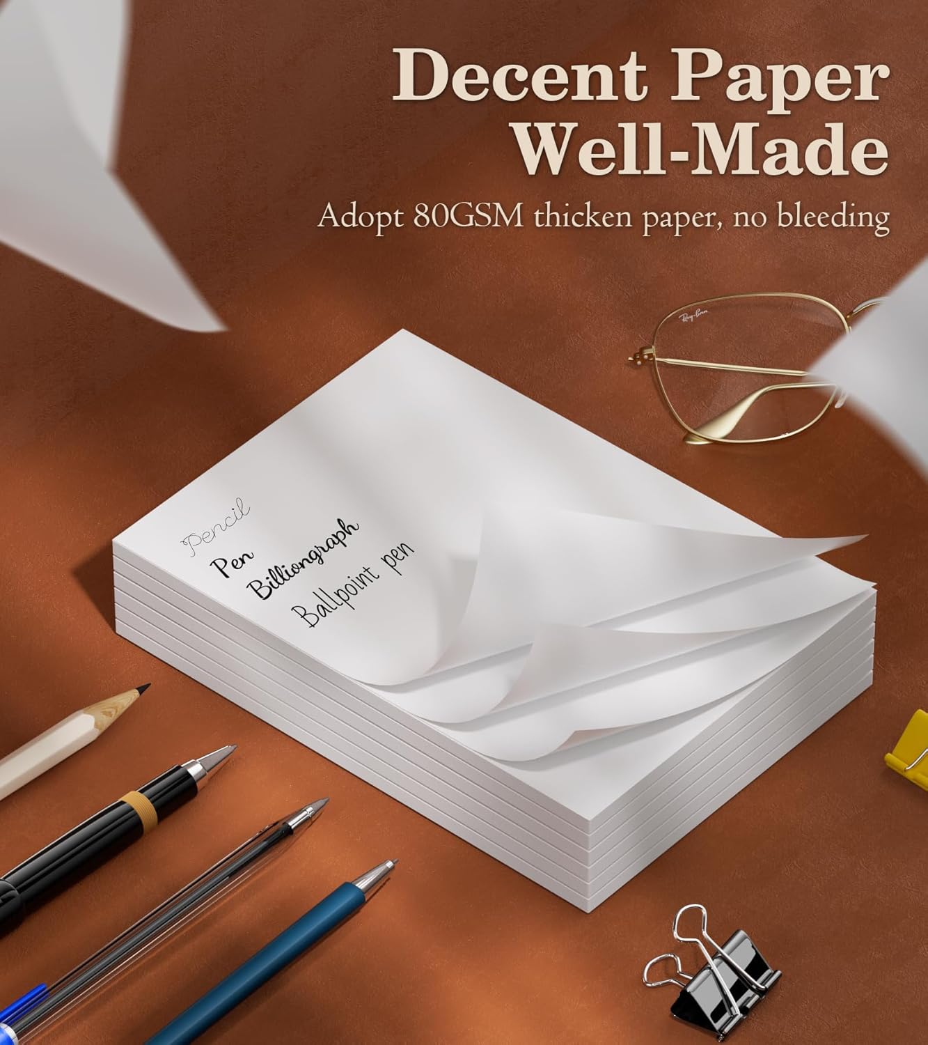 Notepads 4x6 - Blank Memo Pads - 50 Sheets per Notepad - Set of 6, Small Writing Pads White Paper - Server Memo & Scratch Note Pads 4x6'' for Work, Mini Pocket for Office School Supplies Writing Notes