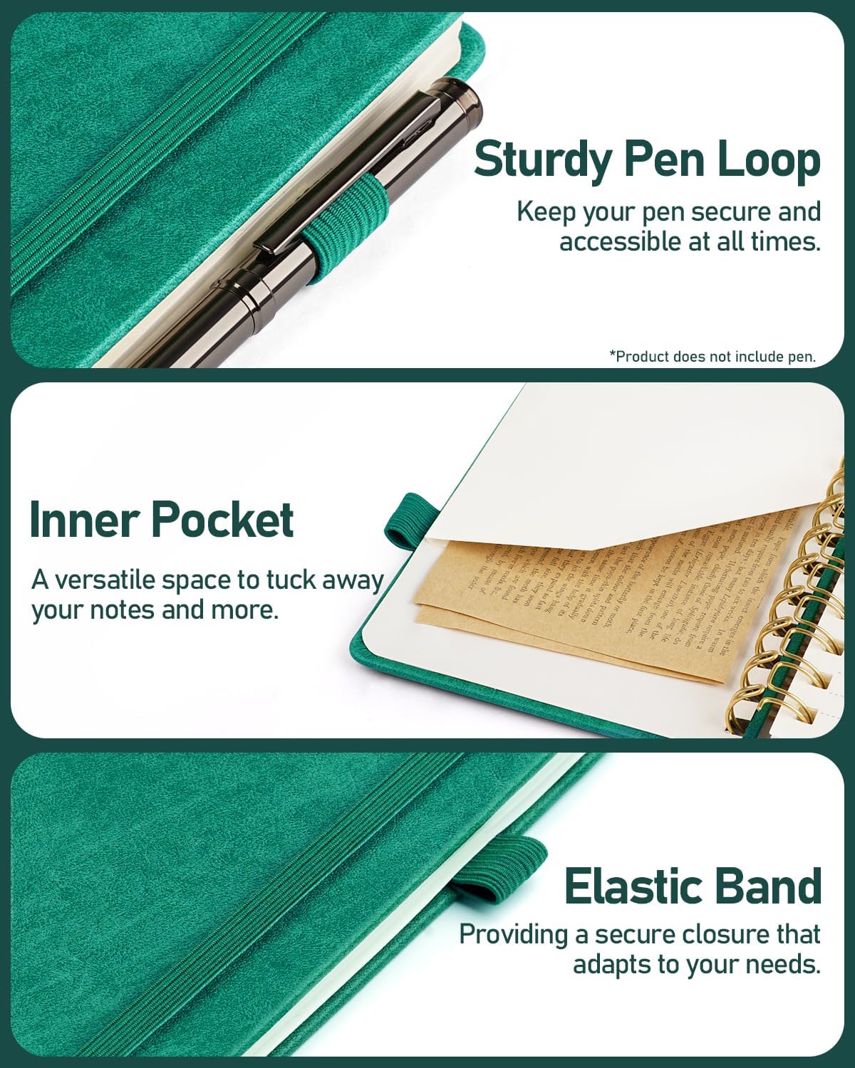 WEMATE Password Book with Alphabetical Tabs, Spiral Password Keeper Book for Seniors, Internet Password Notebook Password Journal Logbook Log in Detail, Small – 4.7''x 6'' (Teal)