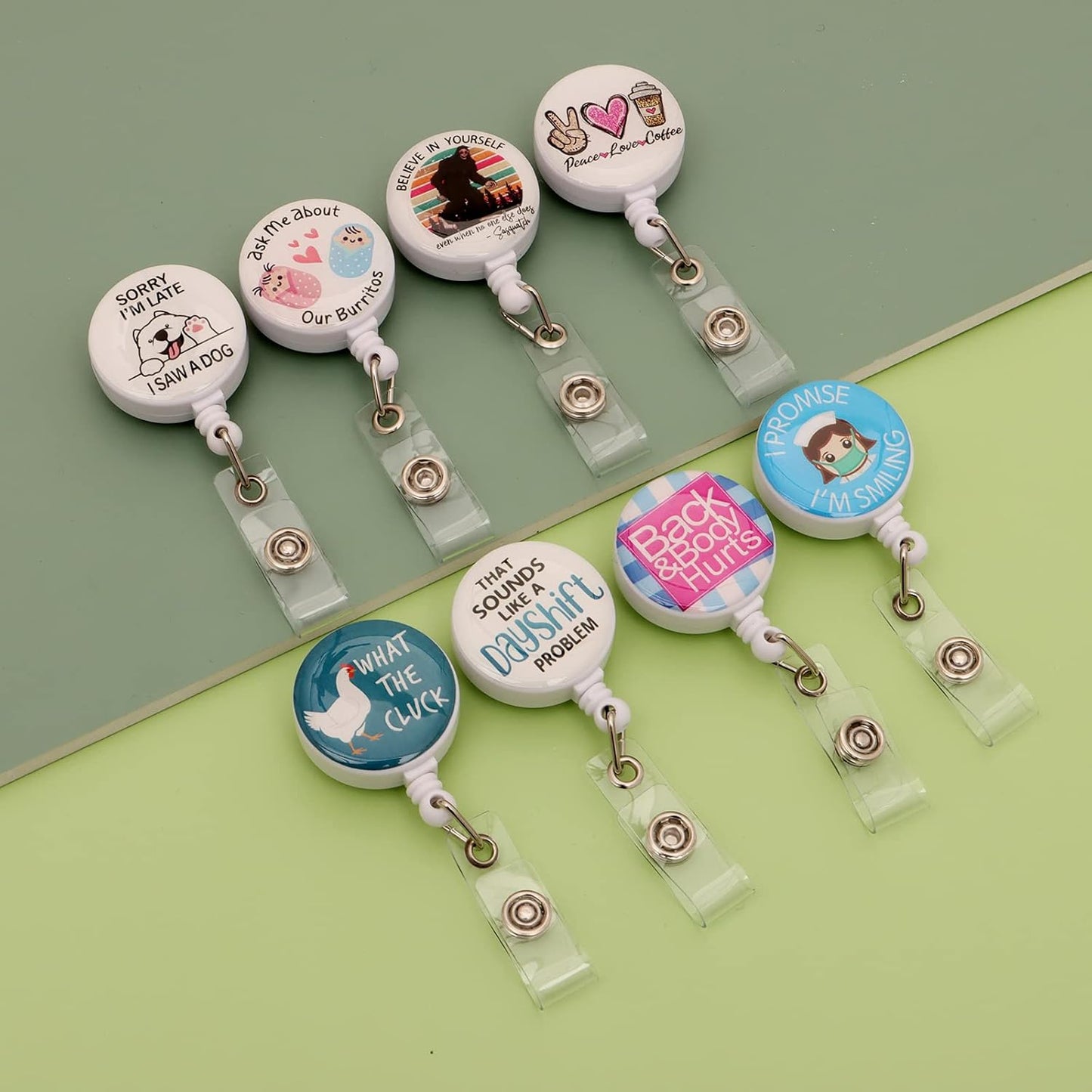 15 Pack id Badge Holder for Women Nurse Badge reels Retractable for Nurses id Badge Holders Retractable Badge Holders with Clip.Brain Badge Reel,Uterus Badge Reel,Cardiac Badge Reel