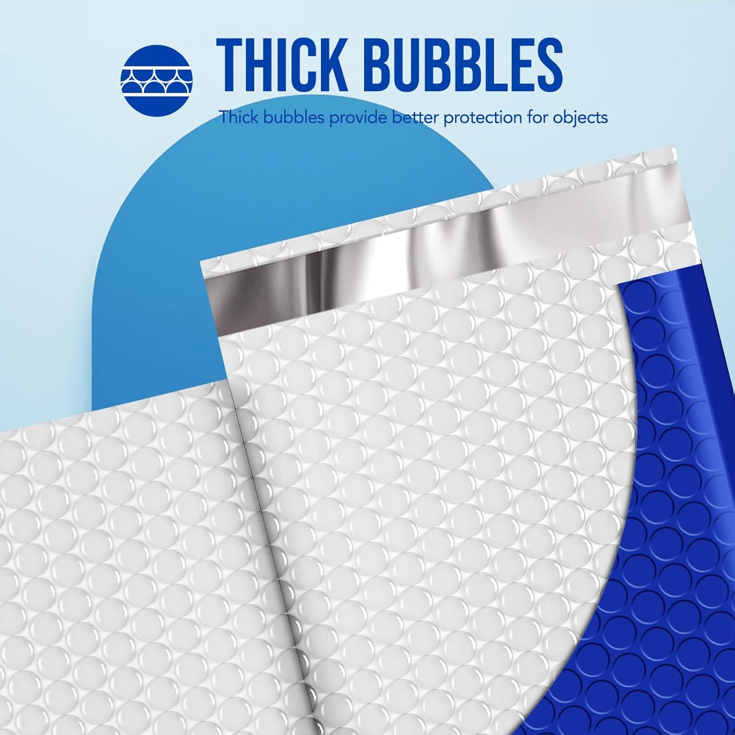 Fuxury Bubble Mailers 8.5x12 Inch 40 Pack Large Bubble Envelopes Opaque Cushioning Mailer for Small Business Mailing Books Clothes Makeup Supplies Royal Blue #2