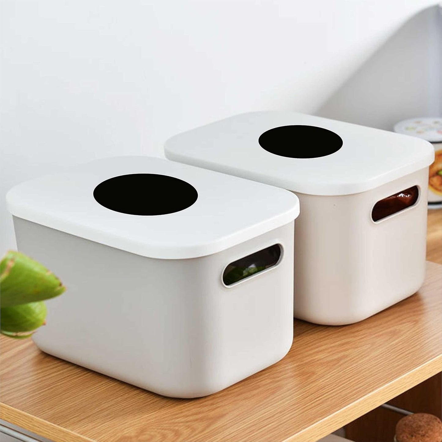 PARLAIM 2 inch Round Color-Code Dot Sticker Labels, 4 Rolls 2000 Adhesive Label Pack in Dispenser Box, Black