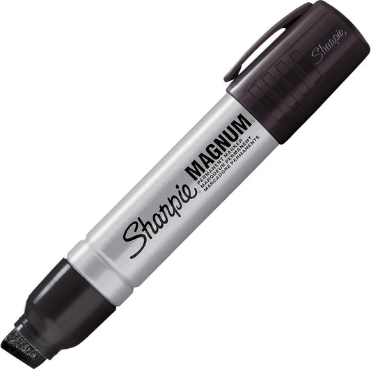 Sharpie Magnum Permanent Marker, Chisel Tip, Black, 72/Carton (44001)