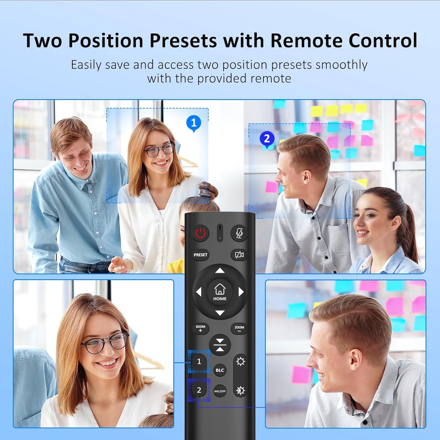 Zoom Certified, NexiGo N990 (Gen 2) 4K PTZ Webcam, Video Conference Camera System with 5X Digital Zoom, Sony_Starvis Sensor, Position Preset, Dual Stereo Mics, 3.5mm Audio Jacks for External Mics