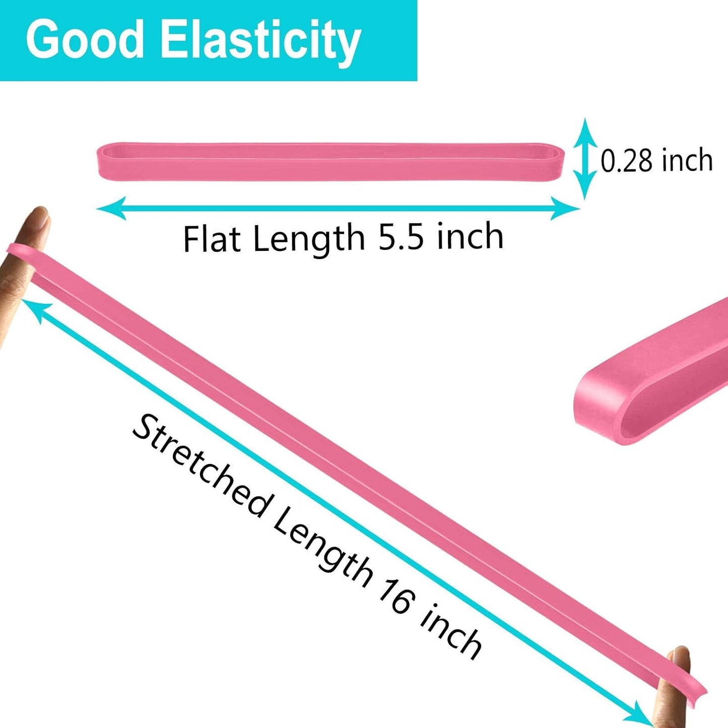 Coopay 120 Pieces Silicone Rubber Bands Colorful Elastic Wrapping Bands for Books, Art, Exercise, Crab Traps, Cooking, Wrapping, Heat, Cold, UV, Chemical Resistant (5.5 inch)