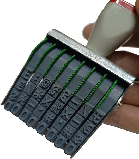 WANLIAN Adjustable Numbers Stamp - Customizable 0-9 Numbers & Symbols, numbering Tool for Packaging, Office, Labels, Date, Code (8-Digit)