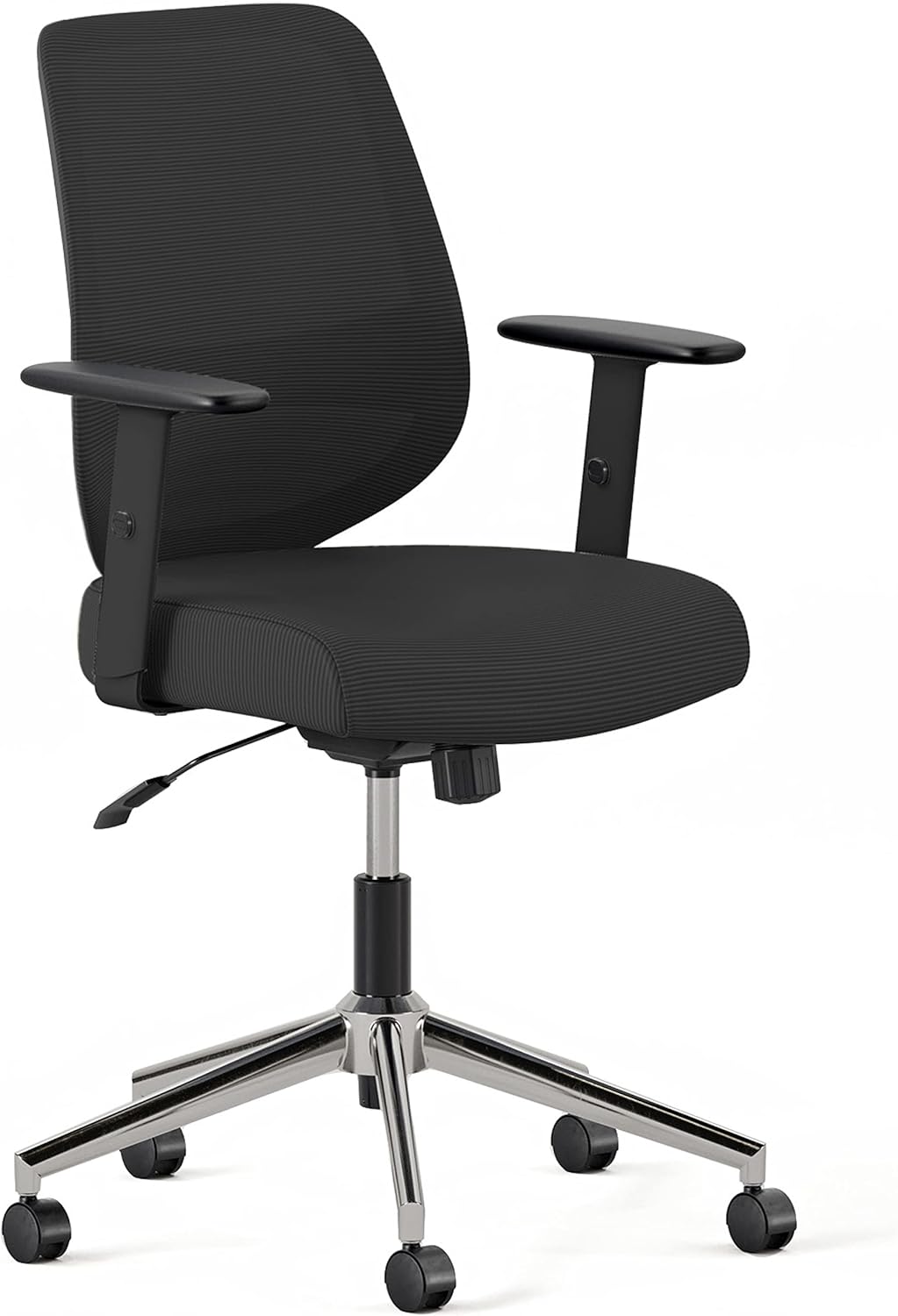 Branch Daily Chair - Computer Office Chair with Swivel, Lumbar Rest, and Adjustable Armrests - Sustainable, Stylish Mesh, & Adjustable Armrests - Comfortable Seating for Improved Posture - Black