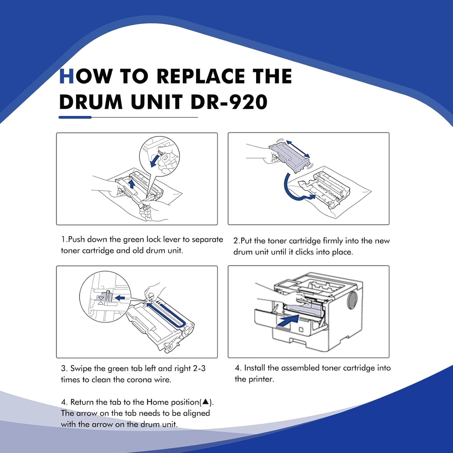 DR-920 DR920 Drum Unit Black 1-Pack Compatible Replacement for Brother DR920 DR 920 DR-920 for HL-L5210DN L5210DW L5215DW L6210DW L6217DW L6310DW L6415DW MFC-L5710DN L5710DW L5715DW L5915DW Printer