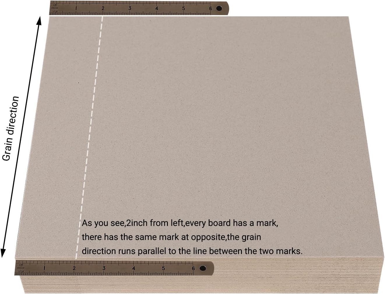 25 Pcs Book Board, Binder Board, Cover Board, Heavy Duty Chipboard for Book Binding, DIY Cardboard (Gray, 12 x 12 Inch 100PT)