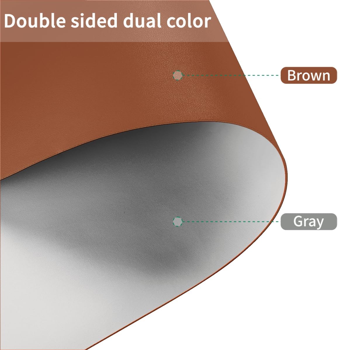 Dresser Cover Top - Can Be Used On Both Sides Waterproof and Easy to Clean Good Flatness Used for Dresser Table(Brown+Gray 10x36)