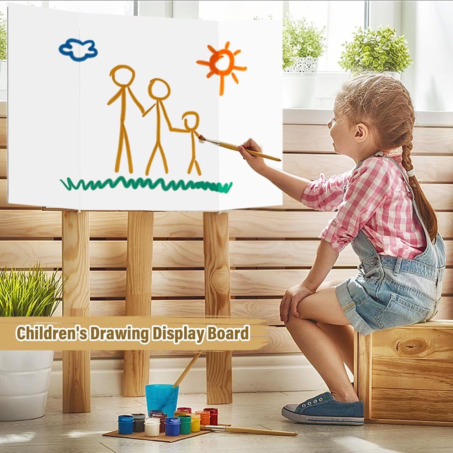 8 Pcs Trifold Poster Board, 26x17 inches White Poster Board Comes With Sticky Accessories, Corrugated Presentation Boards, Display Board for School Projects, Business Presentations, 8 Count