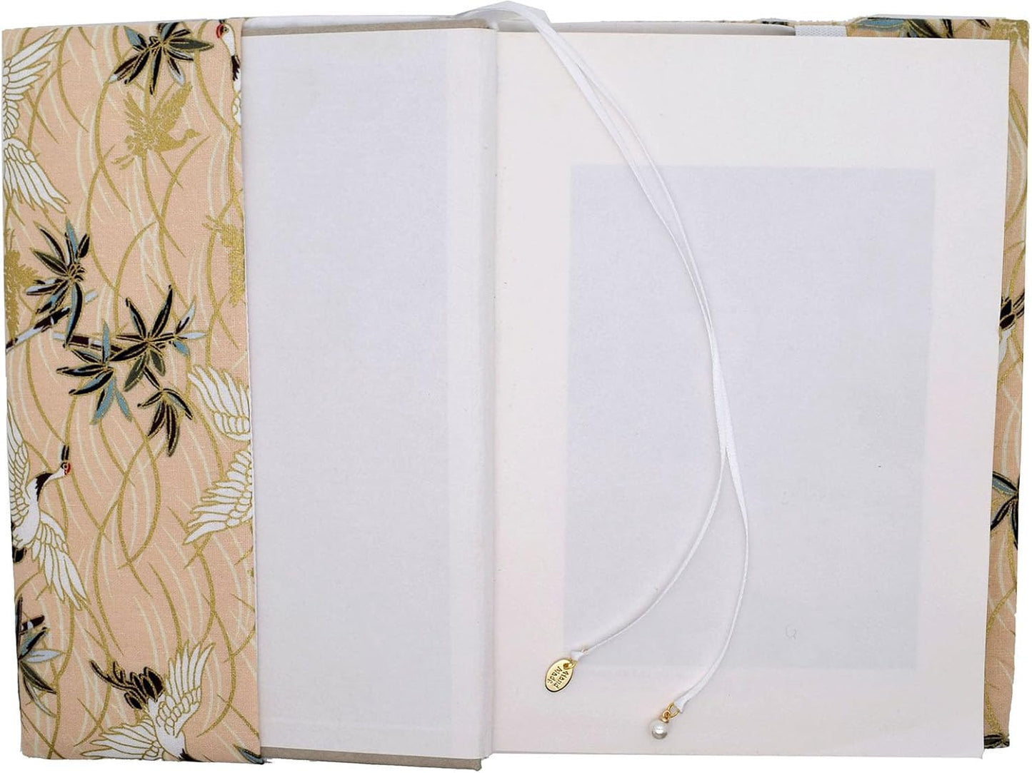 BLBMH Book Covers for Paperbacks Fit for 5.5x8.5 inch Book Bible Adjustable Book Sleeve Cover for Women Over 15 Soft Cloth Protector for Bible Novels - Crane Beige