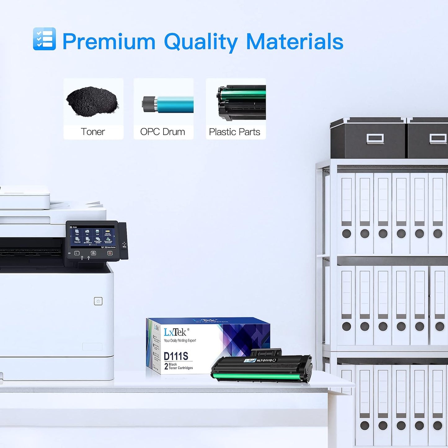 LxTek Compatibile Toner MLT-D111S Sostituzione per Samsung MLT-D111S D111S per Samsung Xpress M2026W M2026 SL-M2070 SL-M2070W SL-M2070F SL-M2070FW M2020W M2020 M2022 M2022W, 2 Nero