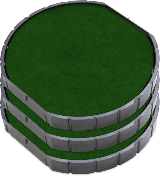 COLOP E/R50 Non-Toxic, Water Based Premium Replacement Pad for Printer R50 Stamp - Pack of 3 - Green