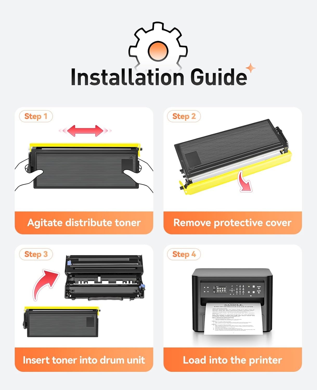 TN430 Toner Cartridge Black 1-Pack Replacement for Brother TN-430 TN460 TN-460 Compatible with Brother Intellifax-4100e 4750e 5750e HL-1240 DCP-1200 1400 8350 MFC-8300 MFC-8500 MFC-9600 P2500 Printer