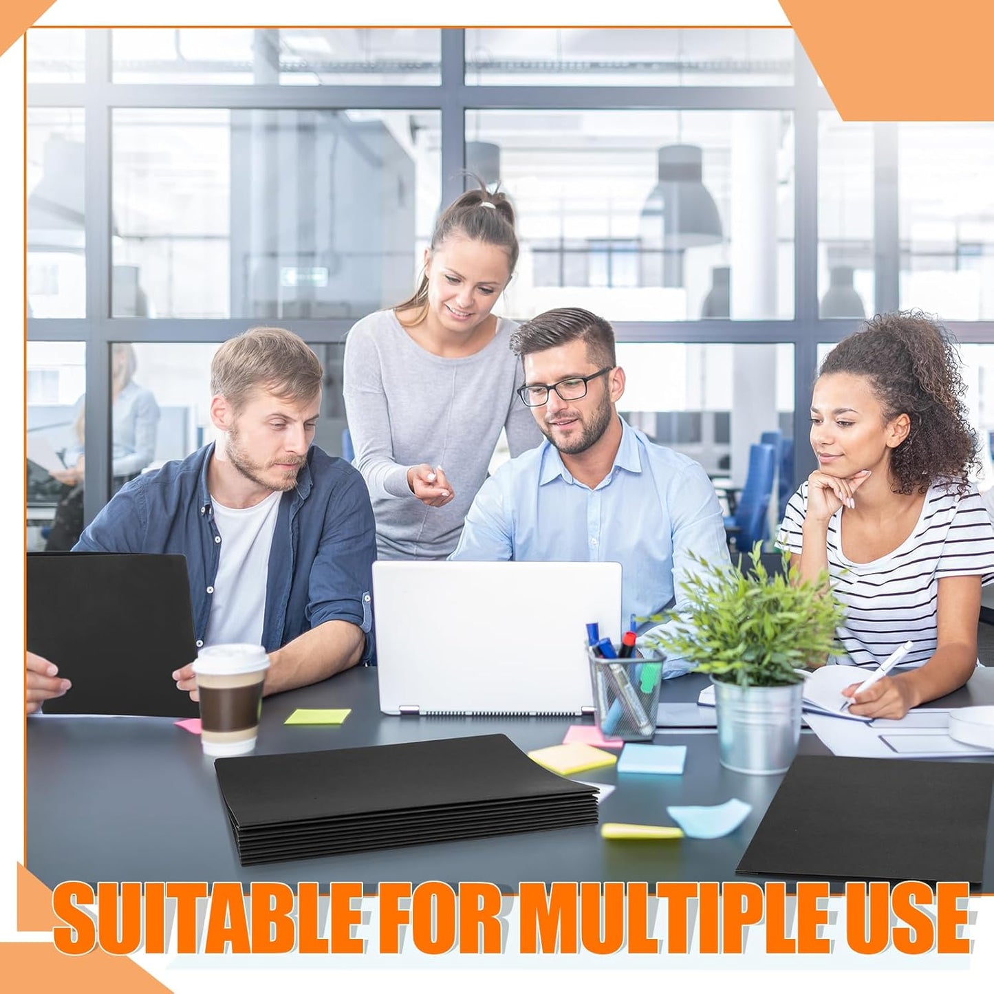 Zhanmai 15 Packs 8.5'' x 11'' Pressboard Report Covers, Metal Prong Fastener with Compressor, Letter Size 3'' Capacity Presentation Report Folder to Neatly Bind Reports, Proposals, Documents(Black)