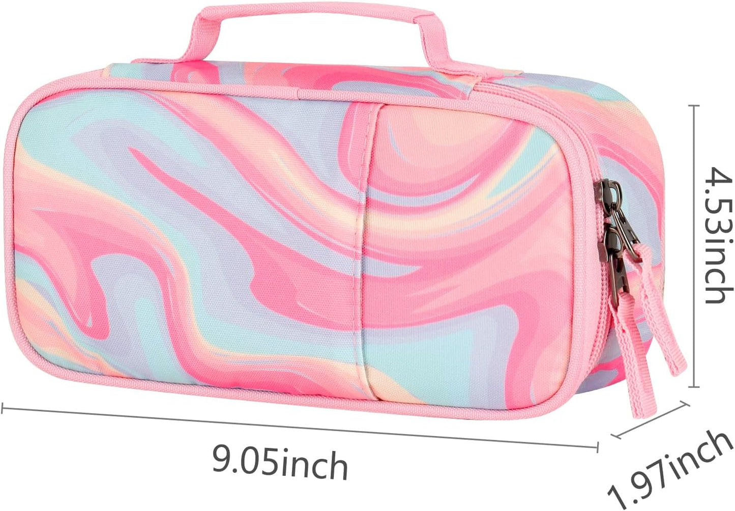 Choco Mocha Fluid Pencil Case for Girls, Soft Pencil Case Kids Pencils Pouch for Kindergarten Girls, Pink